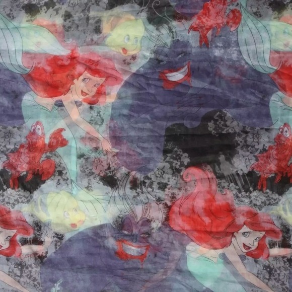 Disney Loungefly The Little Mermaid Characters Print Oblong Scarf, 72x44 (NWT) - Picture 2 of 14